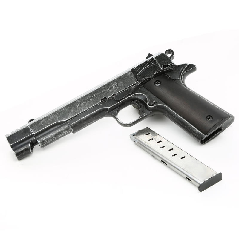 Bild Nr. 06 ME 1911 Sport 9mm PA antik Holzgriffschalen Kompensator