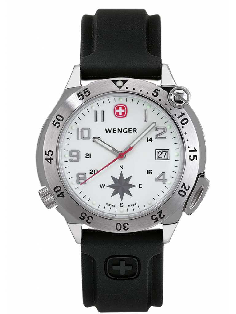 Kompass Uhr Wenger Compass Navigator Herren Armbanduhr AKTIONSPREIS 129.00 Euro anstatt 144.00 gunstig kaufen Outdoor Outdooruhren