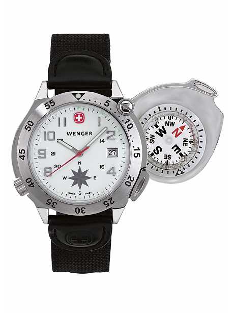 Bild Nr. 02 Kompass-Uhr Wenger Compass Navigator Herren Armbanduhr