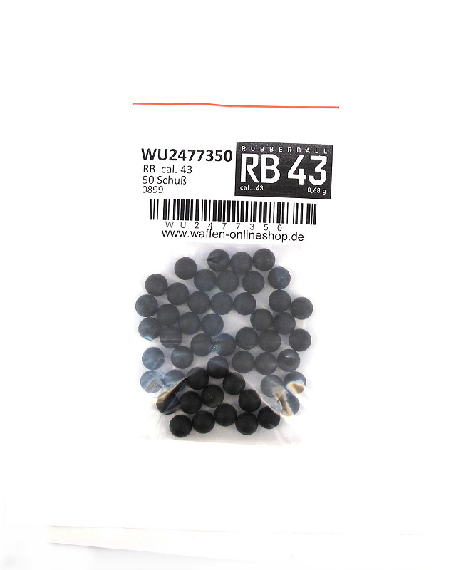 Blackballs Hartgummigeschosse .43 50 Schuss