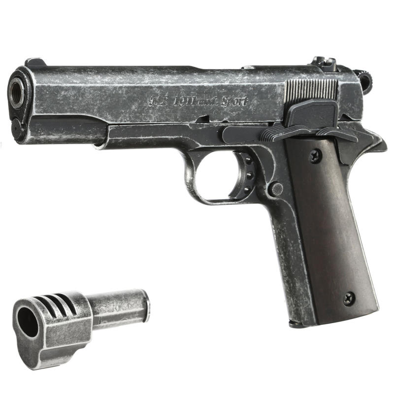 ME 1911 Sport 9mm PA antik Holzgriffschalen Kompensator