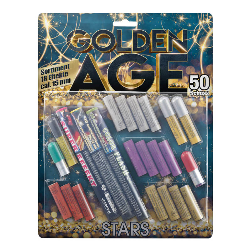 Golden Age Stars 50 Schuss 15mm Pyro Feuerwerk
