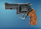 Revolver  ME 38 Magnum-4 R lang  brniert  Holzgriff