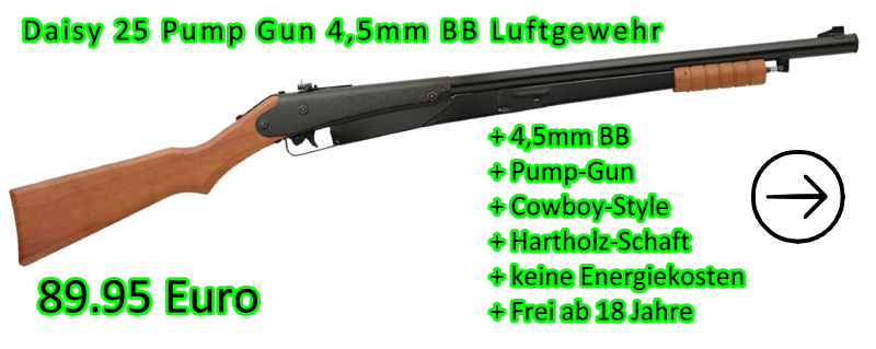 Daisy 25 Pump Gun 4,5mm BB Luftgewehr Winchester-Style