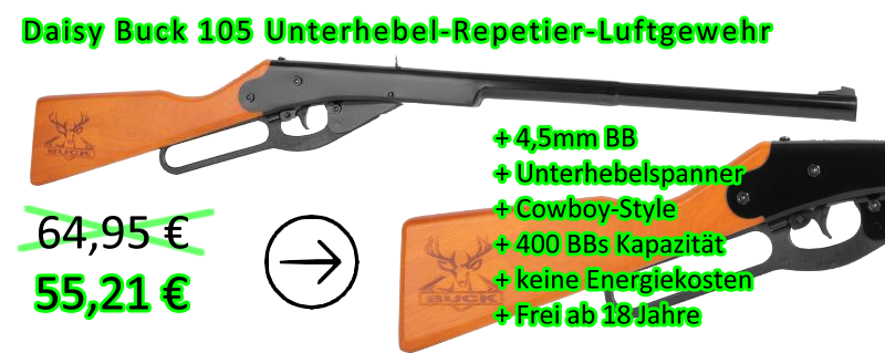 Daisy Buck 105 Unterhelbespanner Luftgewehr 4,5mm Federdruck