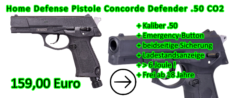 Home Defense Pistole Concorde Defender .50 CO2 